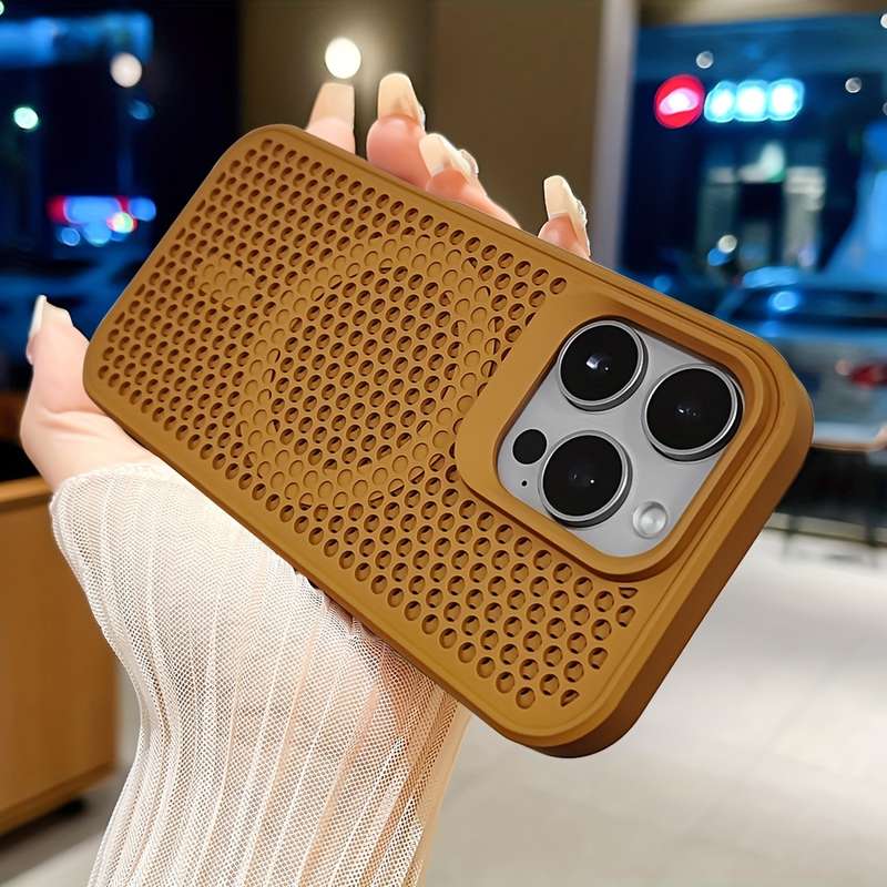 1Pc Golden For iPhone 16 Phone Case Phone Cover