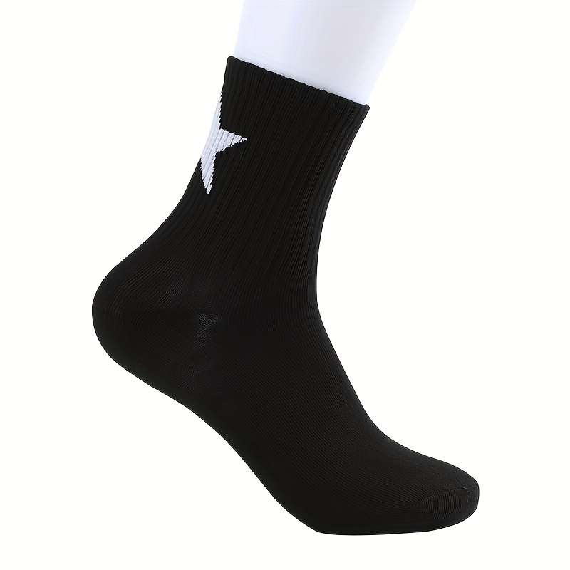 2 Pairs Black And White High Elastic Socks