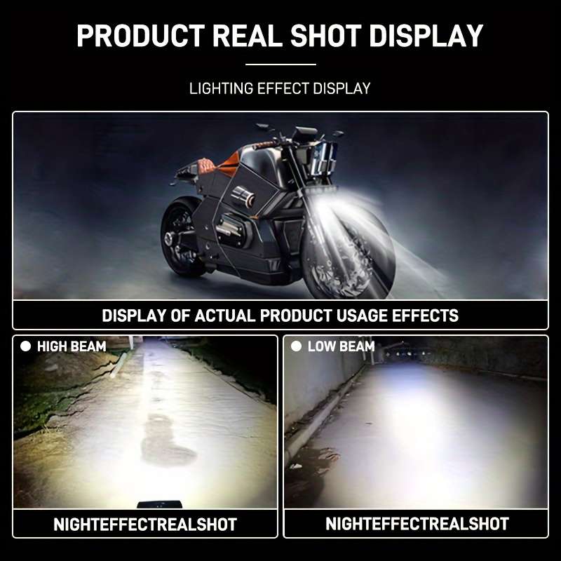 2pcs LED Car Lights White Color Motorcycle Off-road Vehicle Direct Shine + Flash 1