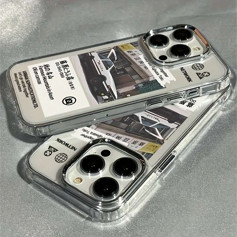 1Pc Transparent For iPhone 14 Pro Max Japanese Street Phone Case