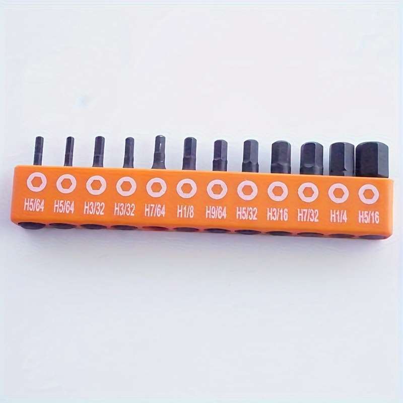 Screwdriver Bit Tool Set Model Hexagon Socket British 12Pcs