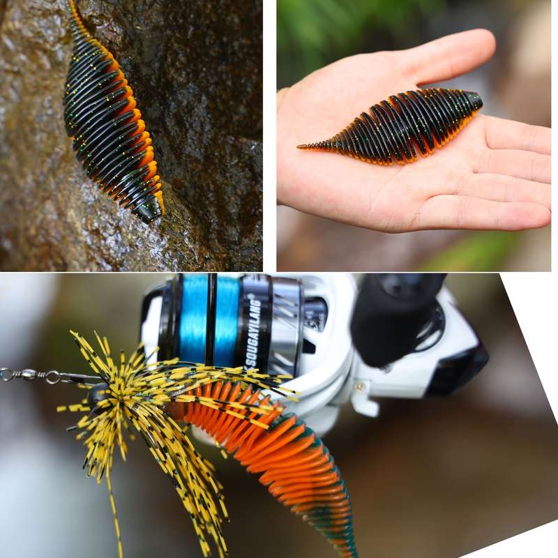 3pcs 7.5cm Soft Fishing Lures Lifelike Artificial Swimbait with Realistic Segmented Body 6 Vibrant C
