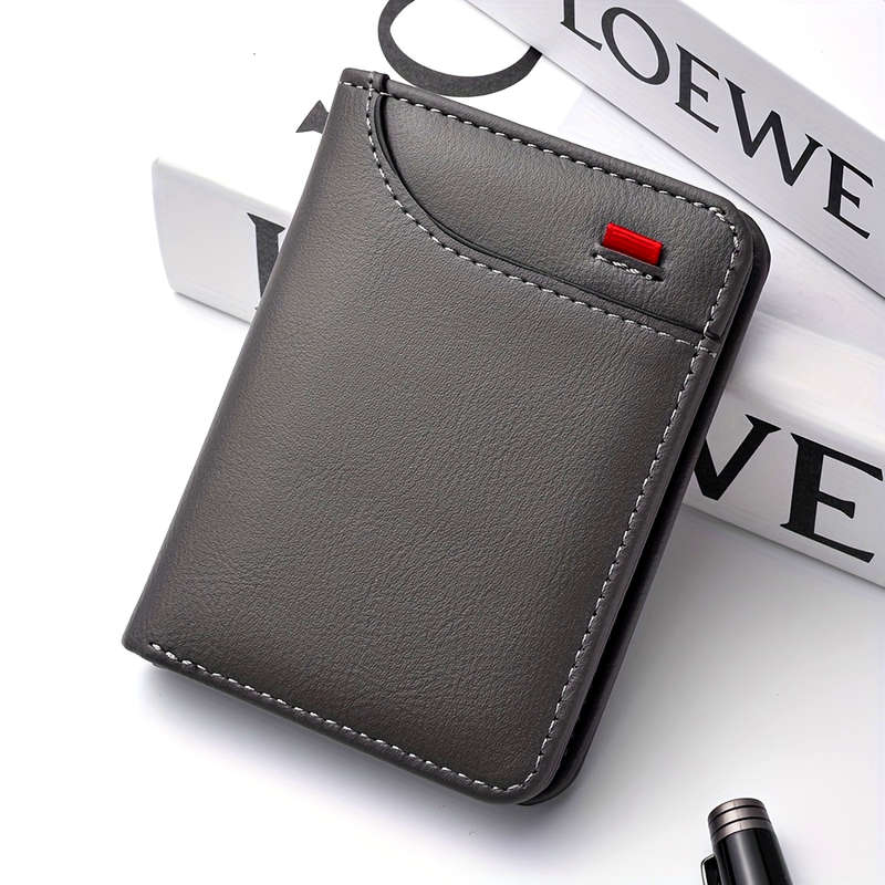 1pc DEABOLAR Slim Retro WalletLightweight Credit Card Holder with Multiple Compartments ID  Driver