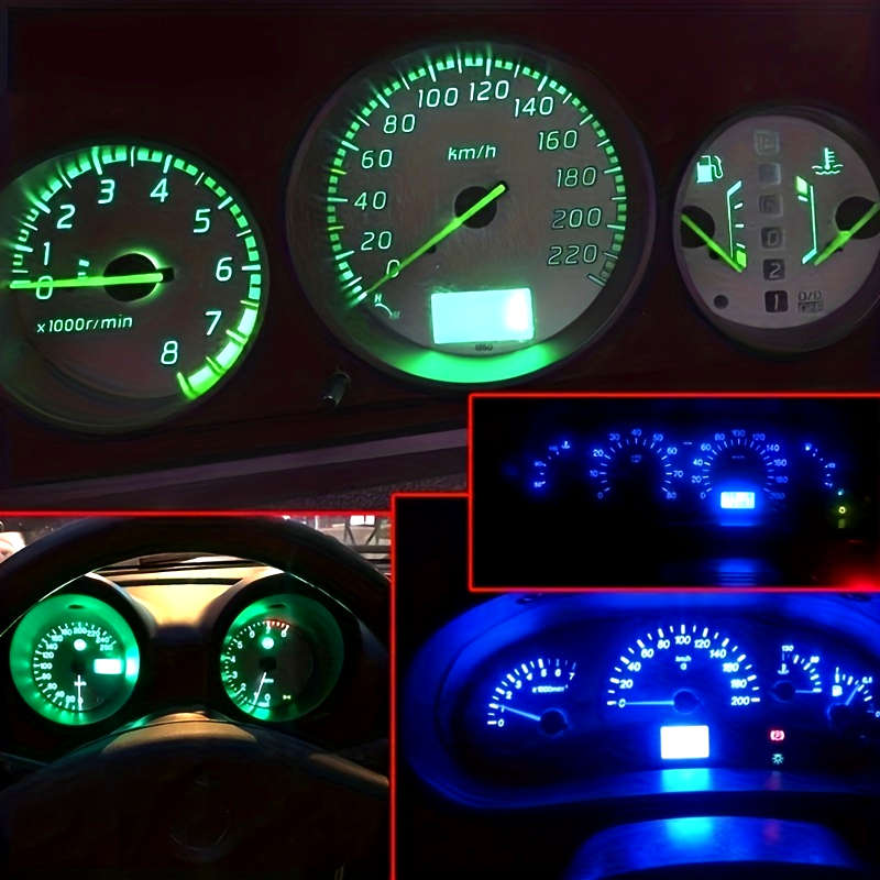 10pcs Red T5 LED Car Dash Dashboard Lights 74 73 286 Instrument Cluster Gauge Panel L
