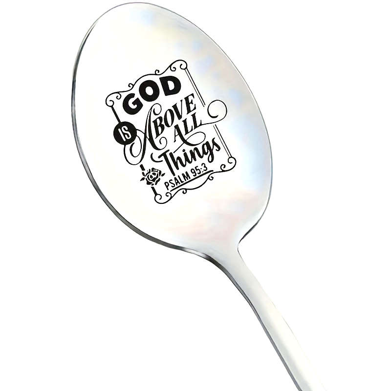 1pc Stainless Steel Spoon Carved Spoon Funny Spoon Coffee Spoon Ice Cream Spoon Tea Spoon