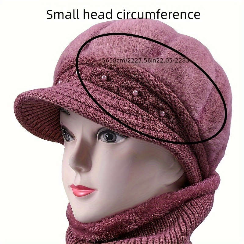 Winter Hat Color Gray Hat Add Scarf