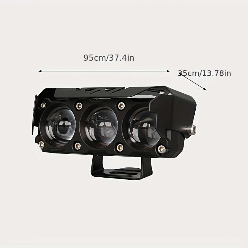1pc LED Auxiliary Spotlight for Motor Vehicles Dual Color Hi Low Beam 3000+ Lumens