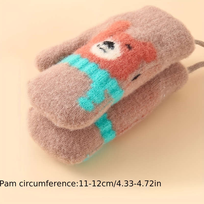 Winter Gloves Color A To Brown Size 1 To 3 Years Old