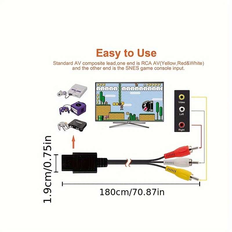 One Piece Video Audio Av Cable Connector