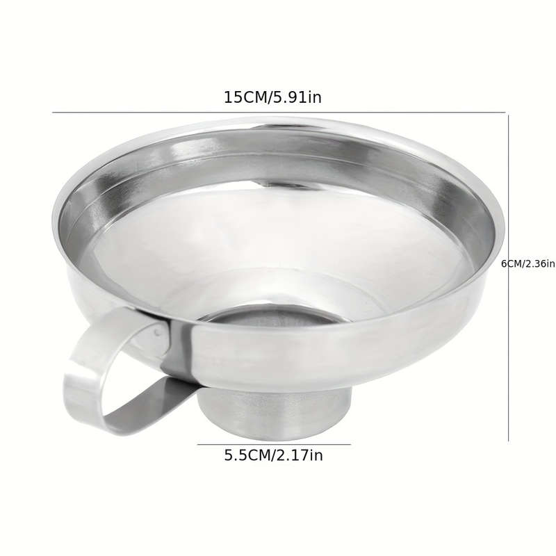 2pcs set Stainless Steel Wide-Mouth Funnel for Canning Salad Dressing More Easy Clean Foo