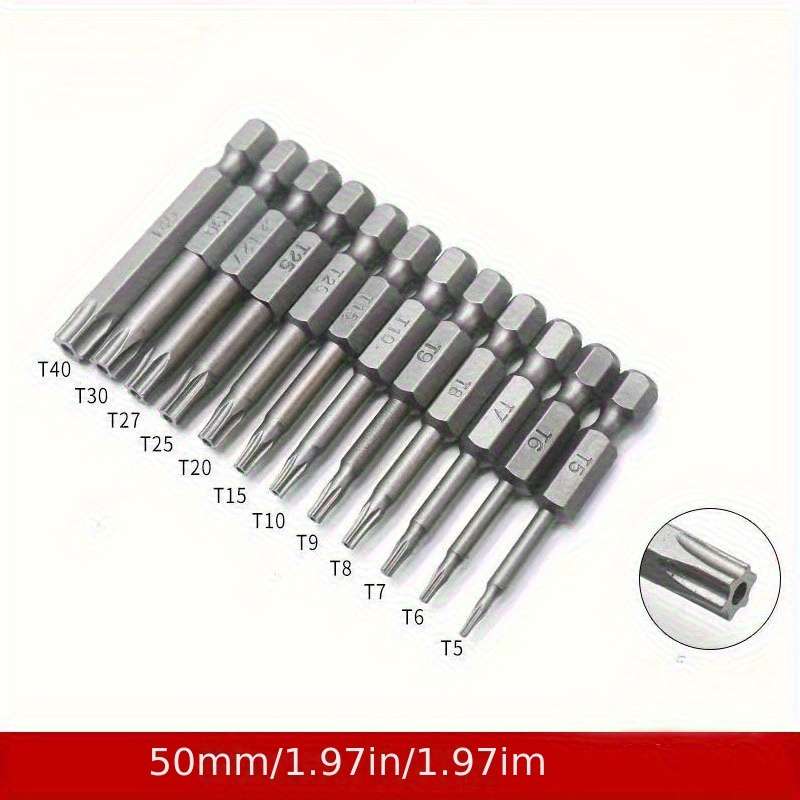Screwdriver Bit Tool Set Size Silvery Quantity 12Pcs