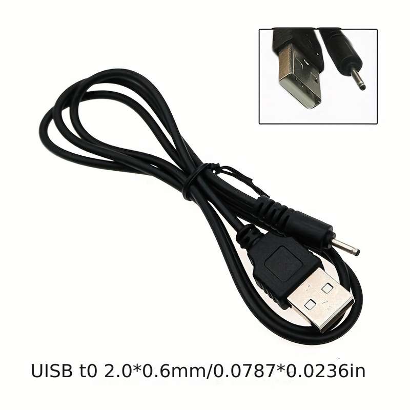 1pc DC Power Plug USB A To DC 2.0 Mm X 0.6 Mm 5 Volt DC 2.0x0.6mm Barrel Jack Charging Power Ca