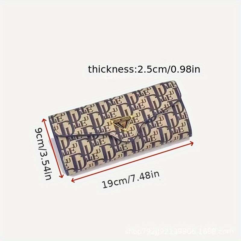 1pc Women's Soft Face Wallet Card Storage Bag Mobile Phone Bag Handbag PU Long Wallet