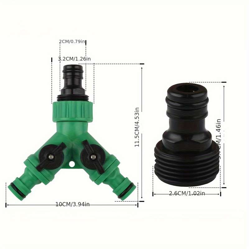 4Pcs Set Y Type Hose Splitter With Quick Connect