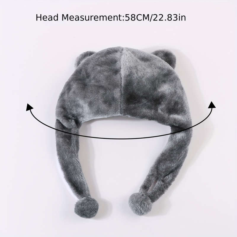 Winter Hat Color Raccoon Size 58Cm  1.90Ft