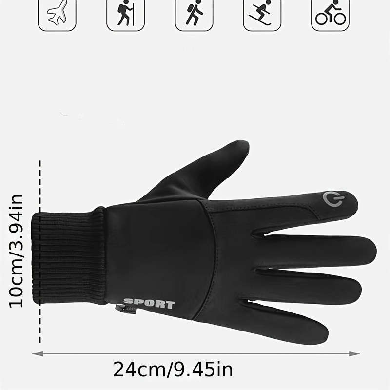 Winter Gloves Color Black Size One To Size