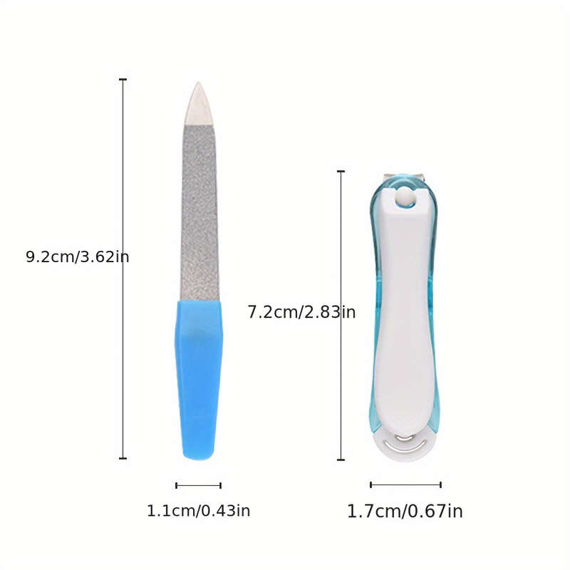 2pcs Nail Clippers With Nail File Set Sharp Edge Fingernail And Toenail Clipper Cutter Nail F