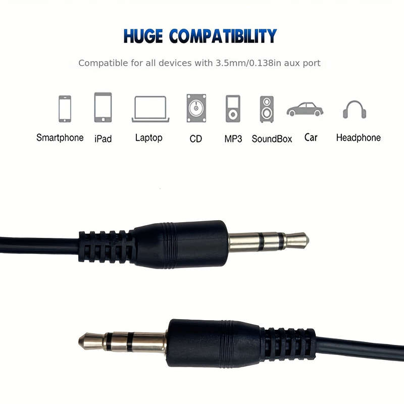 1pc 3.5mm Audio Cable Is Suitable For Wireless Earphones Laptop Desktop Computer