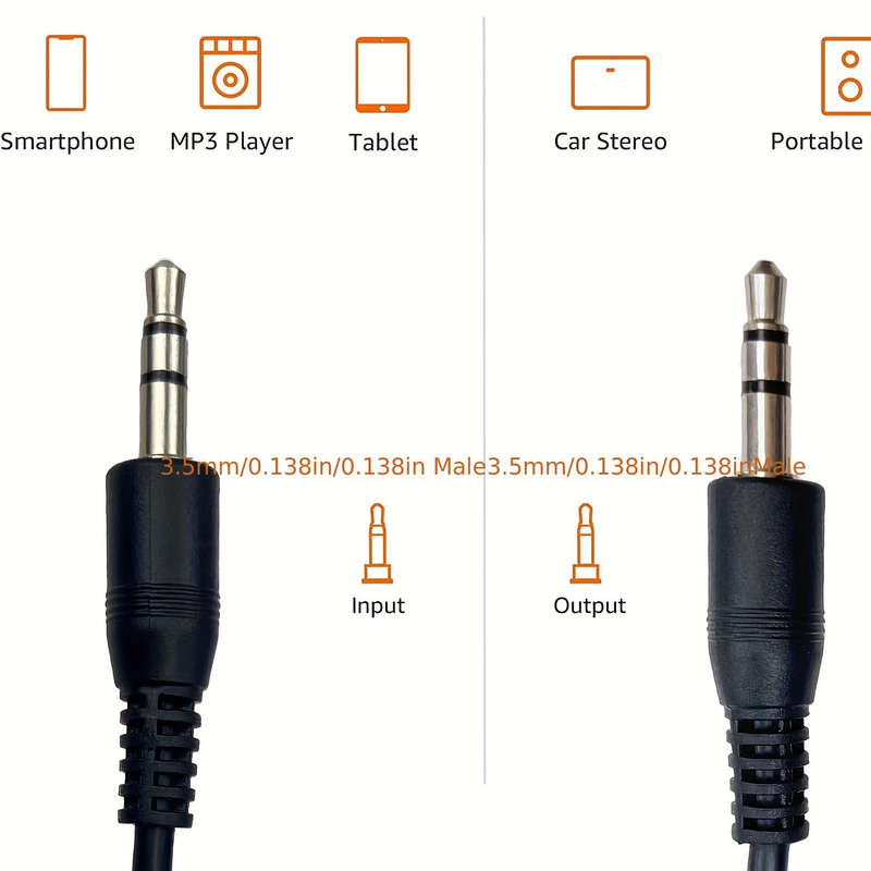 1pc 3.5mm Audio Cable Is Suitable For Wireless Earphones Laptop Desktop Computer