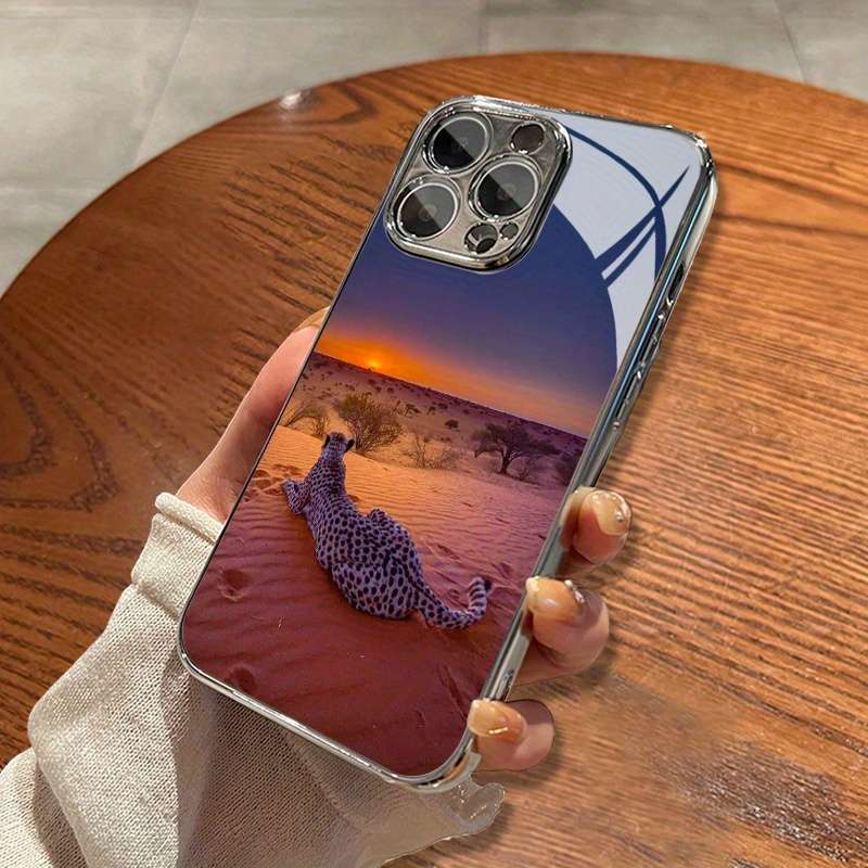 1Pc Mixed Color For iPhone 14 Plus African Leopard Pattern Phone Case
