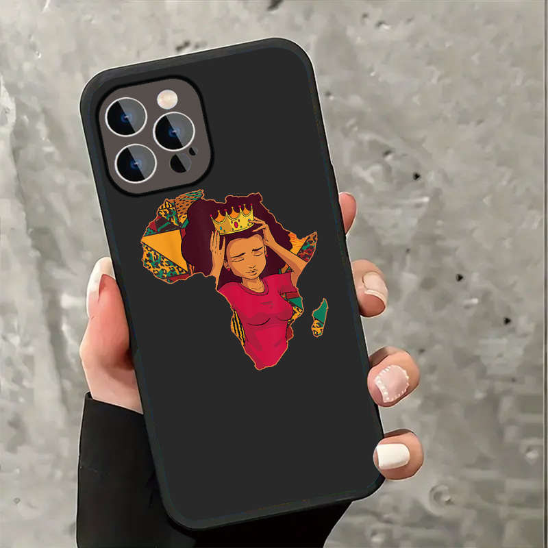 1Pc Black For iPhone 15 Plus African Pride Phone Case