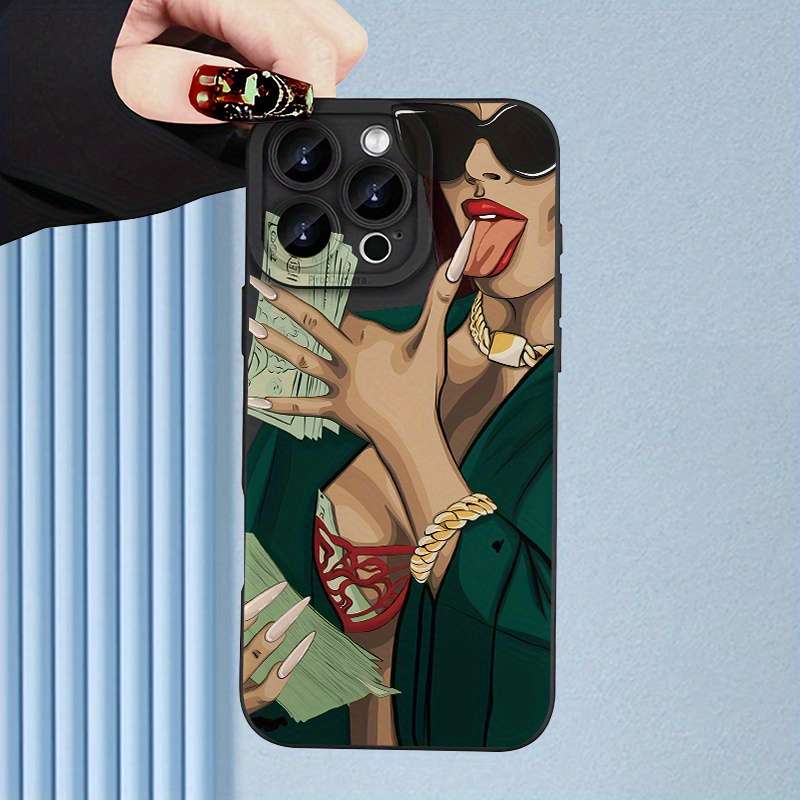 1Pc Black For iPhone 7 Plus 8 Plus Domineering Woman Phone Case