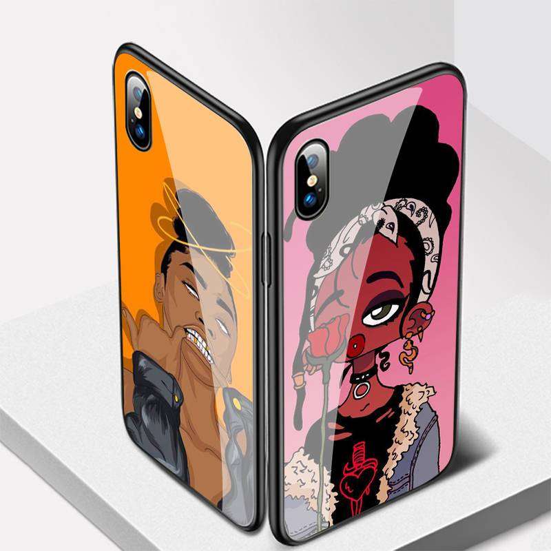 1Pc Mixed Color For iPhone 14 Plus African Girls Phone Case