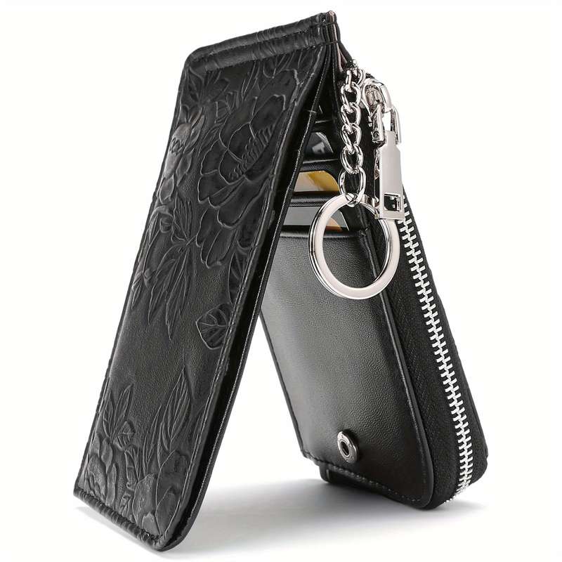 1pc Women'S Creative Honey Girl Wallet with Multiple Card Slots Coin Purse with Key Ring Secure