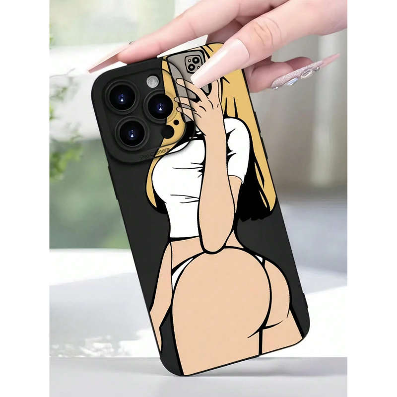 1Pc Black For iPhone 12 Phone Case Phone Cover