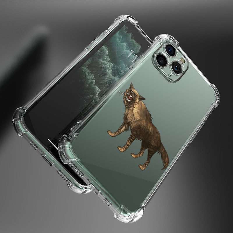 1Pc Transparent For iPhone X XS African Wild Dog Phone Case