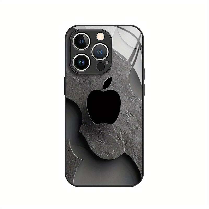 1Pc Mixed Color  For iPhone 12 Pro Black Apple Design Phone Case