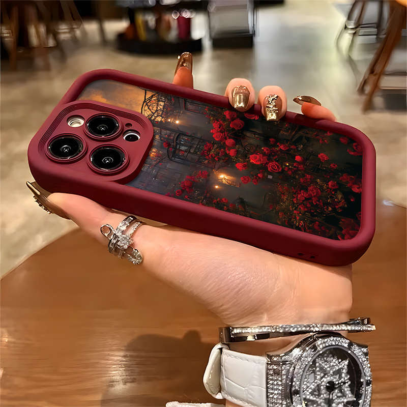 1Pc Burgundy For iPhone 16 Plus Phone Case Phone Cover