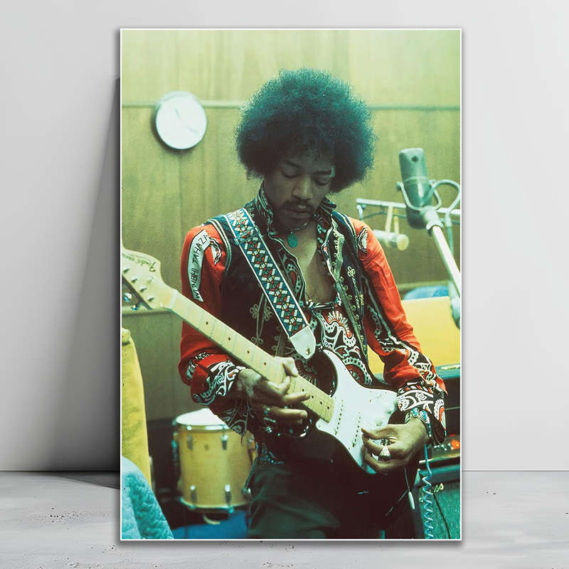 1pc  20x30cm Jimi Hendrix Studio Poster Unframed Vintage Music Wall Art High-Quality Matte Ca