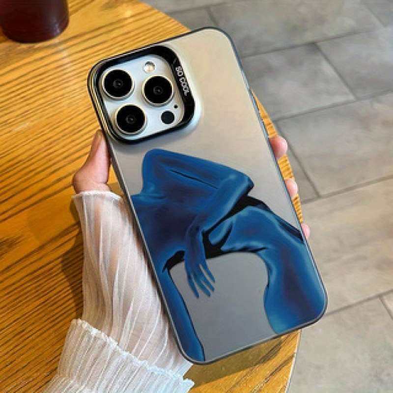 1Pc Mixed Color  For iPhone 14 Plus Abstract Laser Energy Phone Case
