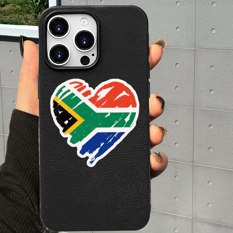 1Pc Ivory White For iPhone 13 Pro Max South African Flavor Heart Phone Case