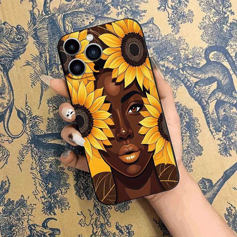 1Pc Black For iPhone 11 Pro Max African Lady TPU Phone Case