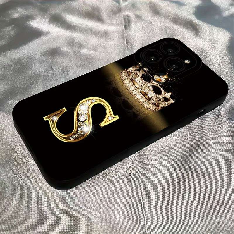 1Pc Black For iPhone XS Max Crown S Design Phone Case