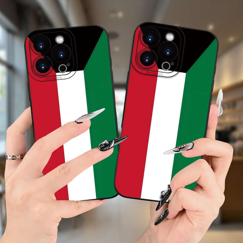 1Pc Black For iPhone XS Max Italian Flag Design Phone Case