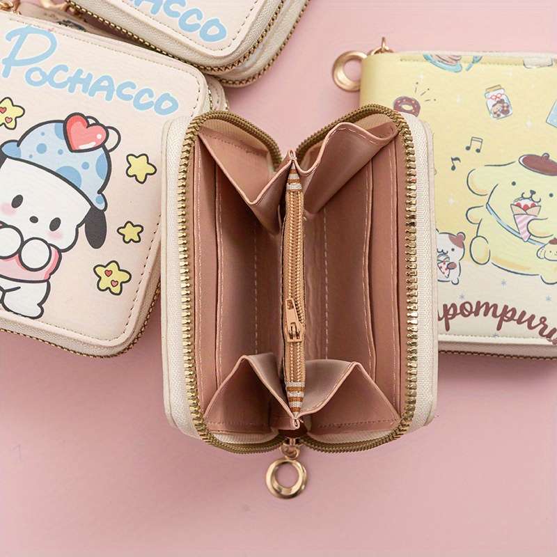 1pc IP Sanrio Cute Ladies Handbag Coin Purse Small Cartoon Anime Short Zipper Wallet Card Holder Li
