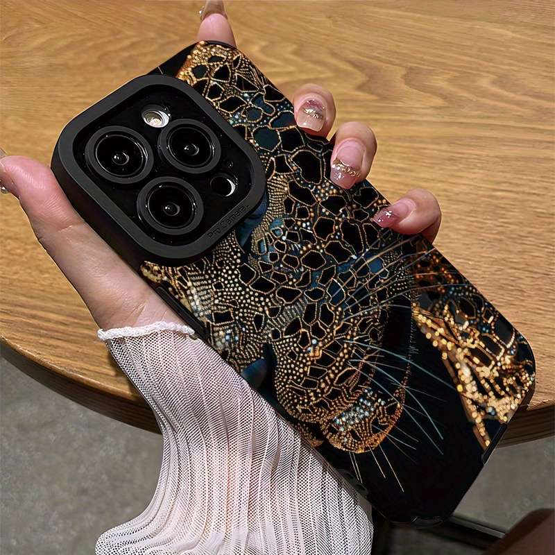 1Pc Mixed Color For iPhone 8 Plus Jewel Encrusted Leopard Phone Case