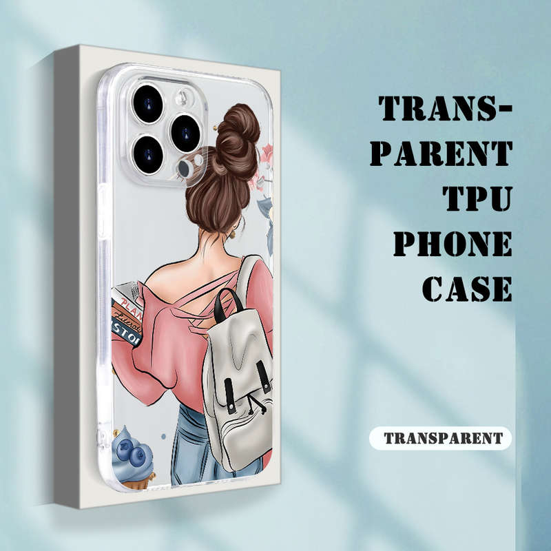 1Pc Transparent For iPhone 13 Mini Stylish And Elegant Phone Case