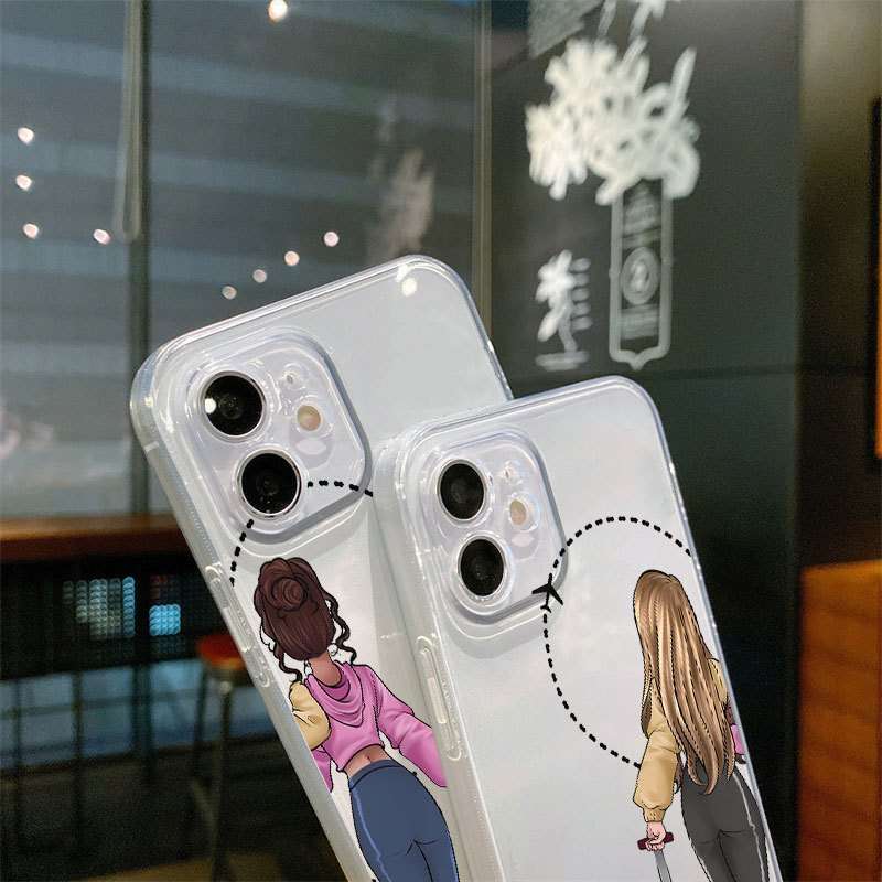 1Pc Mixed Color For iPhone 13 Travel Phone Case