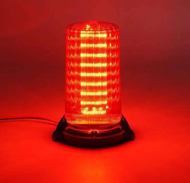 1pc Red Magnetic Beacon Light 12V-24V Flashing Emergency Light for Cars and Trucks 5