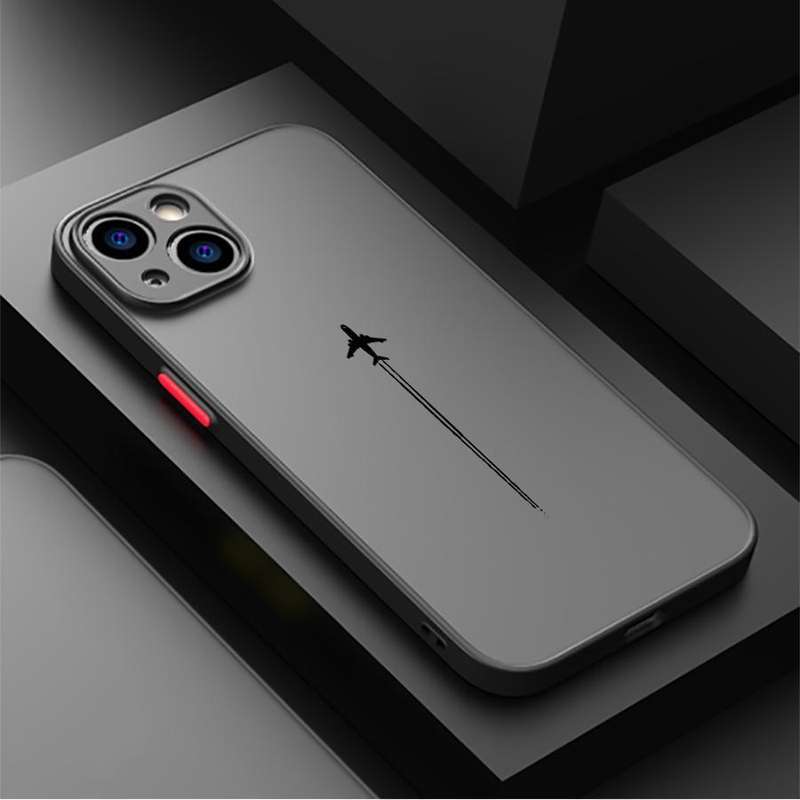 1Pc Black For iPhone XS Max Airplane Design Phone Case