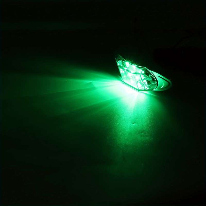 4pcs 12-24V Green Trailer Marker Lights LED Side Marker Lights Trailer Running Lights