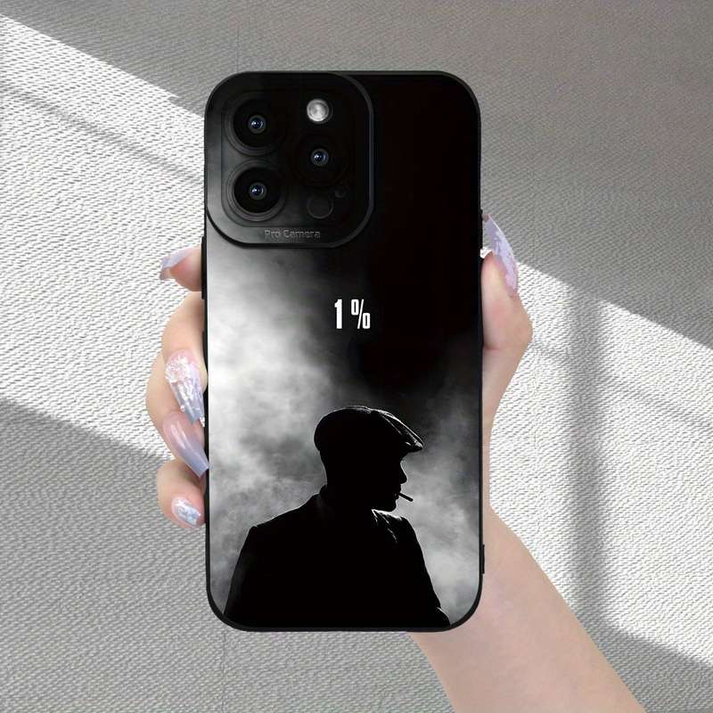 1Pc Black For iPhone 12 Mini Gentleman Pattern Phone Case