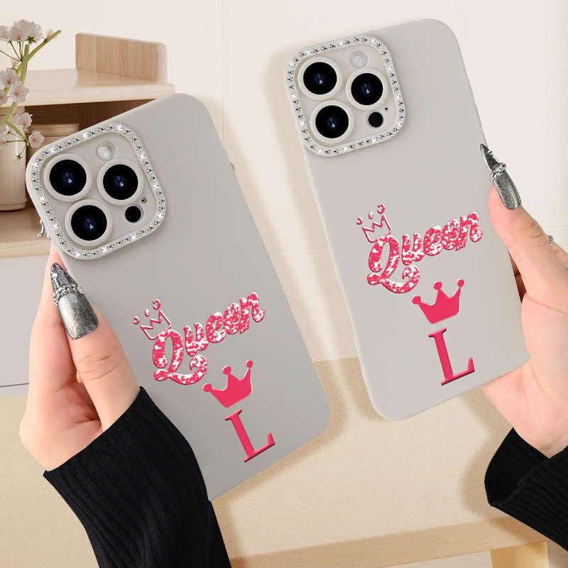 1Pc Ivory White For iPhone 7 Plus 8 Plus Creative Letter L Phone Case