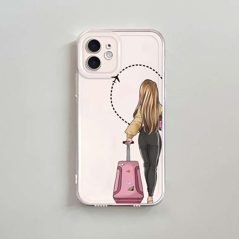 1Pc Mixed Color For iPhone 13 Travel Phone Case