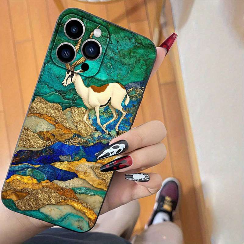 1Pc Black For iPhone XS Max South African Springbok Leap Phone Case