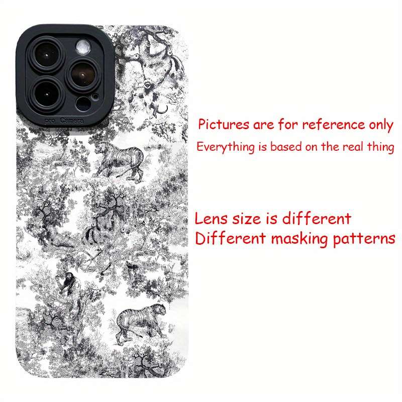 1Pc Mixed Color  For iPhone XR Black White Forest Phone Case